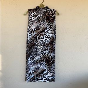 ASOS Leopard Print Sleeveless Shift Dress